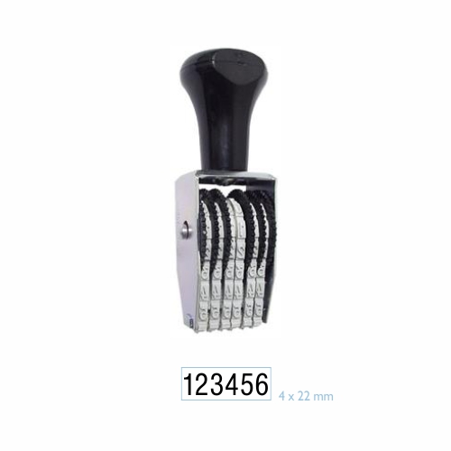 Carimbo Numerador Manual Data Kanji Estreito 6 Digitos 4mm