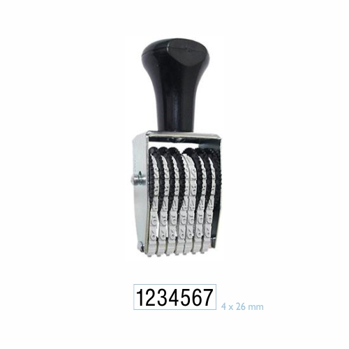 Carimbo Numerador Manual Data Kanji Estreito 7 Digitos 4mm