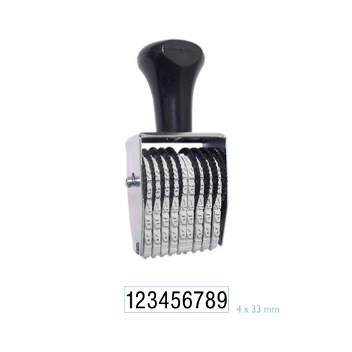 Carimbo Numerador Manual Data Kanji Estreito 9 Digitos 4mm