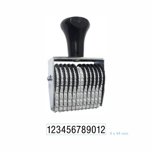 Carimbo Numerador Manual Data Kanji Estreito 12 Digitos 4mm