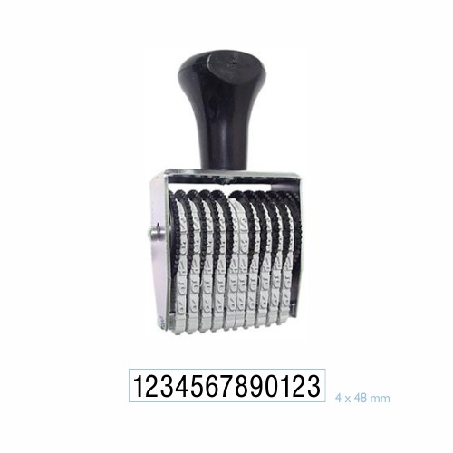 Carimbo Numerador Manual Data Kanji Estreito 13 Digitos 4mm