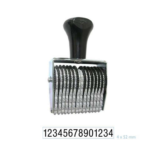 Carimbo Numerador Manual Data Kanji Estreito 14 Digitos 4mm