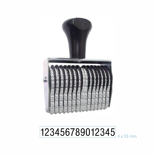 Carimbo Numerador Manual Data Kanji Estreito 15 Digitos 4mm