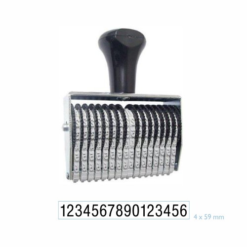 Carimbo Numerador Manual Data Kanji Estreito 16 Digitos 4mm