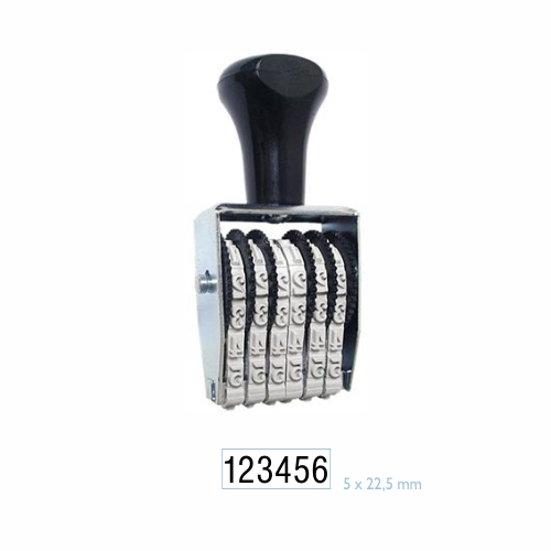 Carimbo Numerador Manual Data Kanji Estreito 6 Digitos 5 Mm