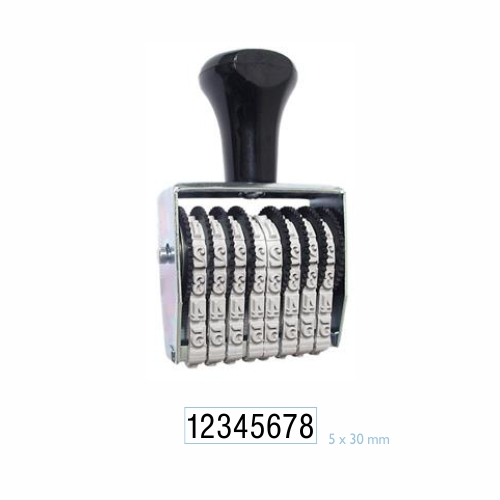 Carimbo Numerador Manual Data Kanji Estreito 8 Digitos 5 Mm