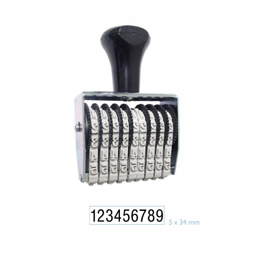 Carimbo Numerador Manual Data Kanji Estreito 9 Digitos 5 Mm