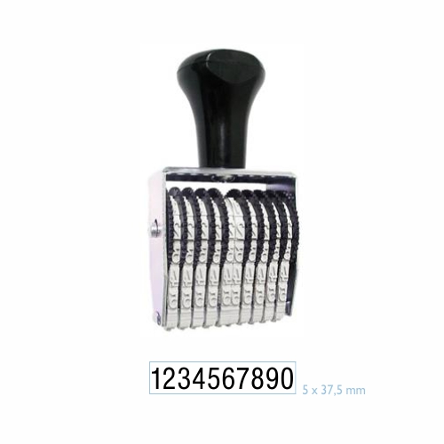 Carimbo Numerador Manual Data Kanji Estreito 10 Digitos 5 Mm