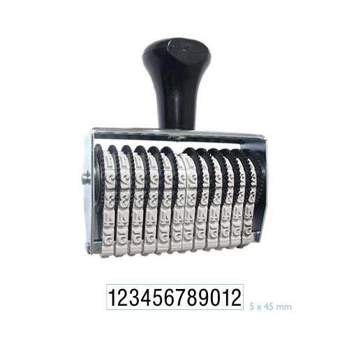 Carimbo Numerador Manual Data Kanji Estreito 12 Digitos 5 Mm