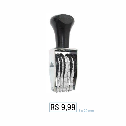 Carimbo Marcador Data Kanji de Preços 4 Fitas 9,99 5mm