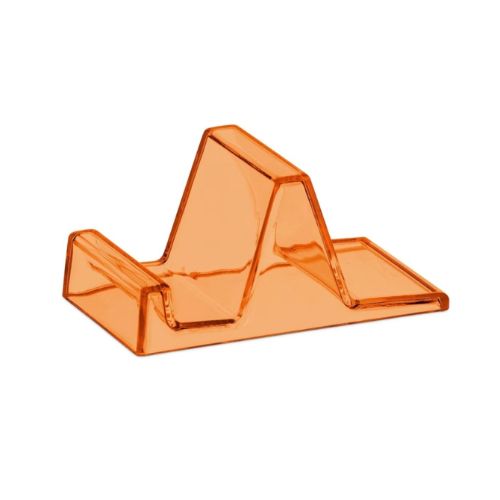 Mini Suporte de Mesa para Celular em Acrílico Laranja Translúcido
