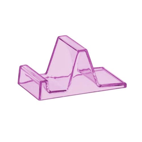 Mini Suporte de Mesa para Celular em Acrílico Rosa Translúcido
