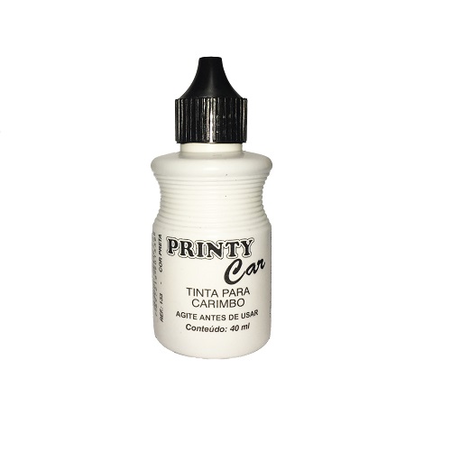 Tinta  Printycar Preta para  Almofada de Carimbo Frasco 40ml
