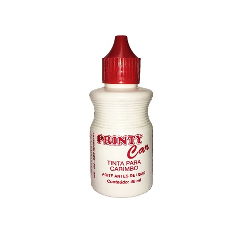 Tinta  Printycar Vermelha para  Almofada de Carimbo Frasco 40ml