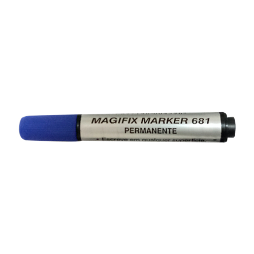 Caneta com Tinta Especial Permanente Magifix Marker Azul para Superfície Lisa