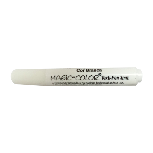 Caneta com Tinta Acrílica Branca Magic Color Texti Pen para Tecido e Outros