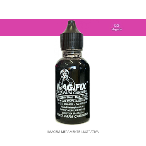 Tinta Magifix Rosa Magenta para Refil e Almofada para Carimbo Frasco 30ml