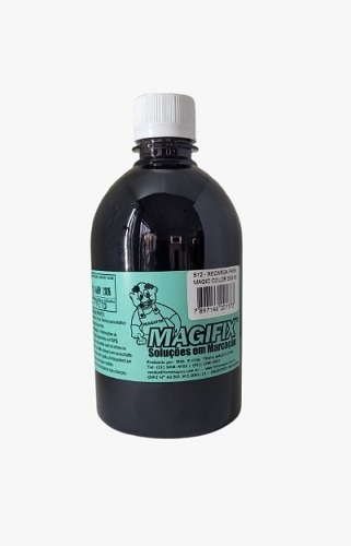 Tinta Magifix Preta para Refil e Almofada para Carimbo Frasco 500ml