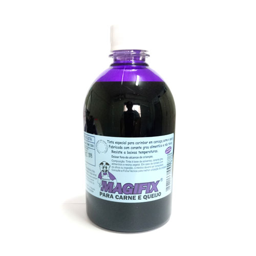 Tinta Atóxica Cor Violeta Magifix Especial para Marcação em Alimentos Carne e Queijo Frasco 500ml