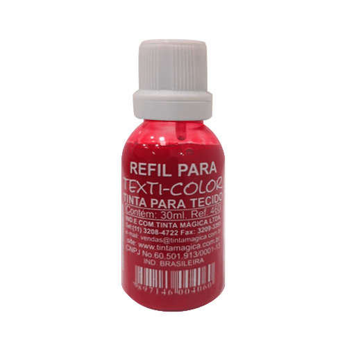 Tinta Texti-color Magifix Vermelha Especial para Marcar Tecido Frasco 30ml