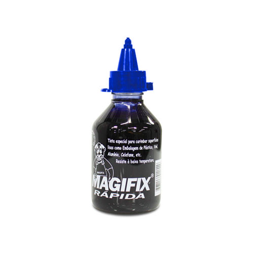 Tinta de Secagem Rápida Magifix Azul para Superfícies Lisas Frasco 120ml