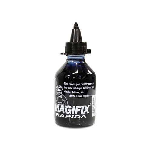 Tinta de Secagem Rápida Magifix Preta para Superfícies Lisas Frasco 120ml
