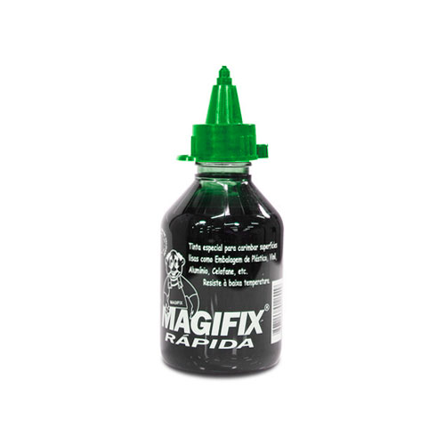 Tinta de Secagem Rápida Magifix Preta para Superfícies Lisas Frasco 120ml