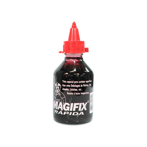 Tinta de Secagem Rápida Magifix Vermelha para Superfícies Lisas Frasco 120ml
