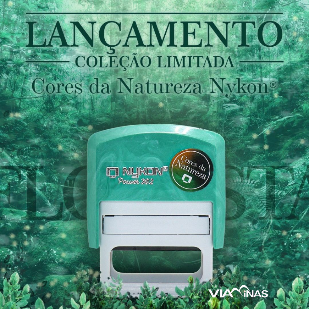 Coleção Limitada Cores da Natureza Carimbo Automatico Nykon Power 302 Floresta  14x38mm