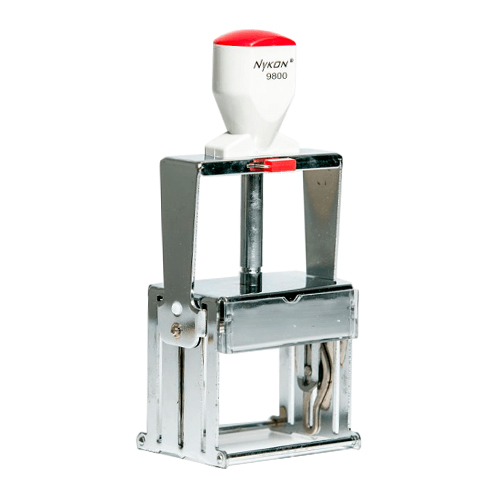 Carimbo Automatico Nykon Linha Profissional de Metal N9800 Placa Texto Retangular 49x69mm