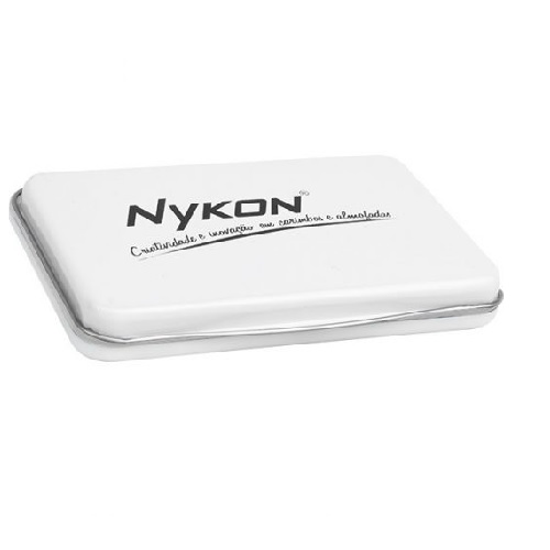 Almofada para Carimbo Nykon N2 Sem Tinta com Tampa de Plástico Retangular 65x105mm