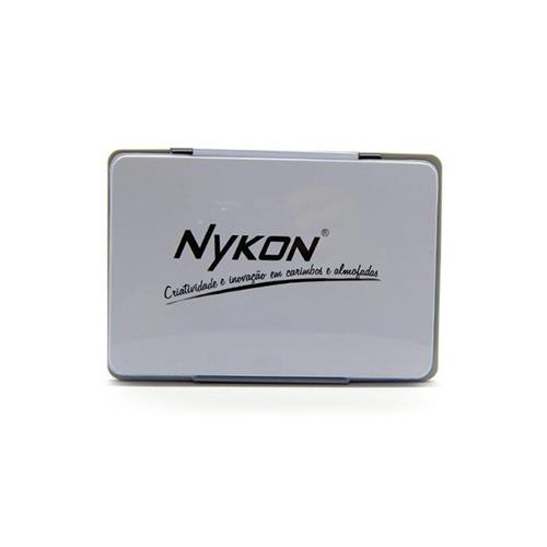 Almofada para Carimbo Nykon N1 Sem Tinta com Tampa de Metal Retangular 80x123mm