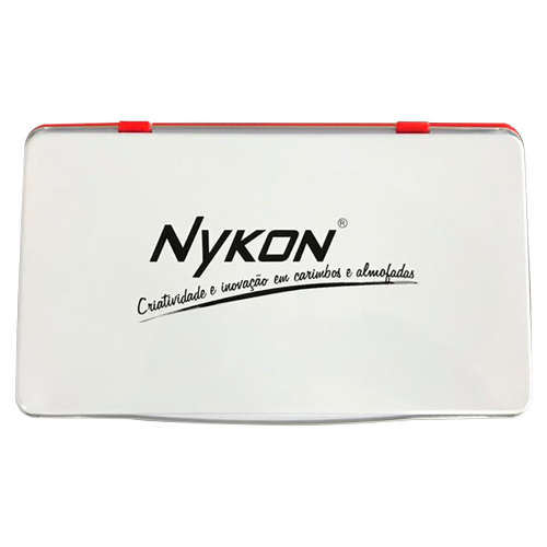 Almofada para Carimbo Nykon N4 Sem Tinta com Tampa de Metal Tamanho Especial Retangular 100x210mm