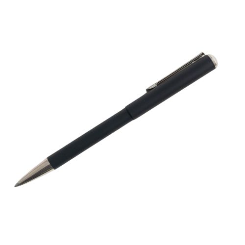 Caneta Carimbo Metal Classica Nykon Preta Placa Texto Retangular 08x32mm