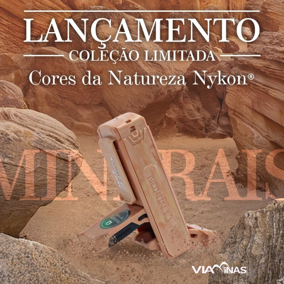 Coleção Limitada Cores da Natureza - Carimbo de Bolso Pocket Nykon V Power 302 Minerais 14x38mm
