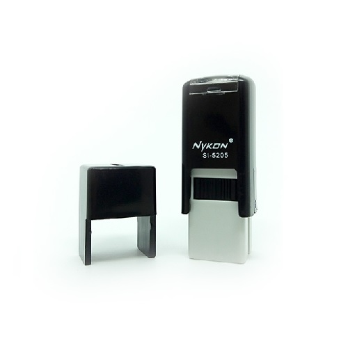 Carimbo Automatico Nykon  Power Si5205 Preto Placa Texto Quadrada 13x13mm