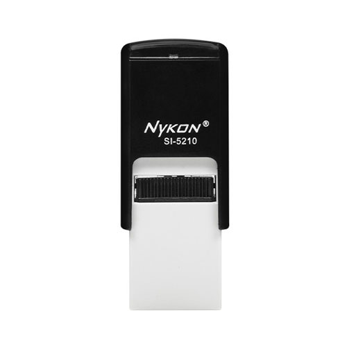 Carimbo Automatico Nykon  Power Si5210 Preto Placa Texto Quadrada 20x20mm