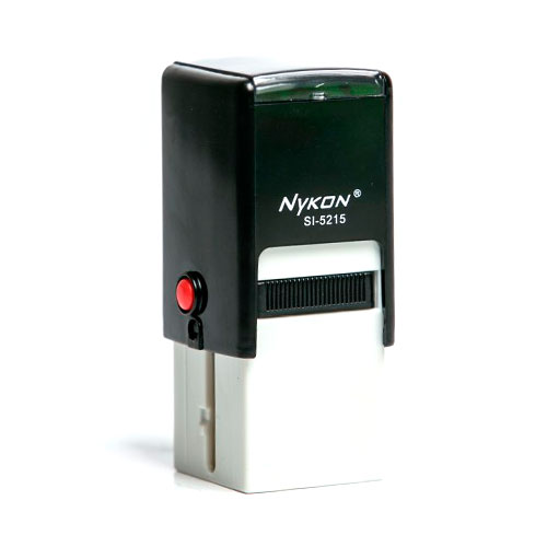Carimbo Automatico Nykon  Power Si5215 Preto Placa Texto Quadrada 25x25mm