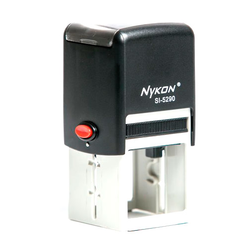 Carimbo Automatico Nykon  Power Si5290 Preto Placa Texto Quadrada 35x35mm