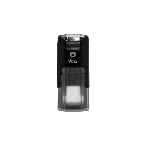 Carimbo Automatico Nykon  Vc12 Preto Placa Texto Redonda 12mm