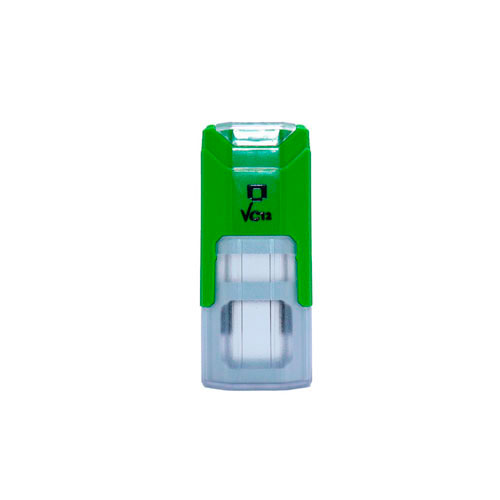 Carimbo Automatico Nykon Vpower Vc12 Verde Limão Placa Texto Redonda 12mm