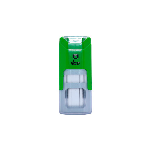 Carimbo Automatico Nykon  Vpower Vc17 Verde Limao Placa Texto Redonda 17mm