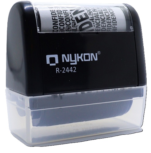 Carimbo Roller Confidencial Nykon R2442 Preto 42mm