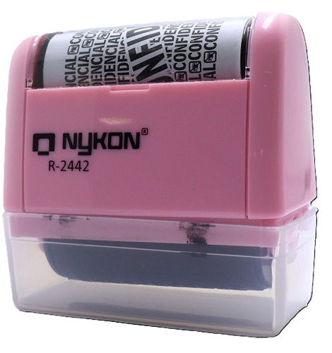 Carimbo Roller Confidencial Nykon R2442 Rosa 42mm