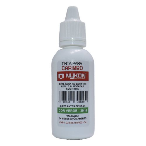 Tinta Nykon Verde para Carimbo Automático Frasco 30ml
