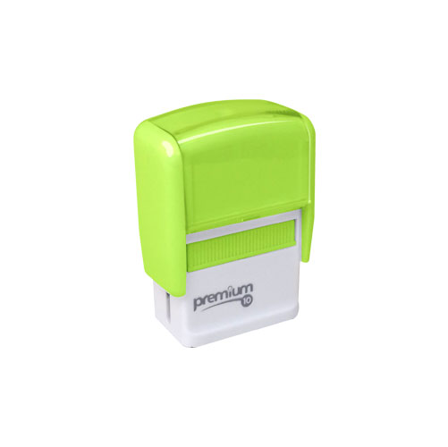 Carimbo Automatico Premium 10 Limao Placa Texto Retangular 10x26mm