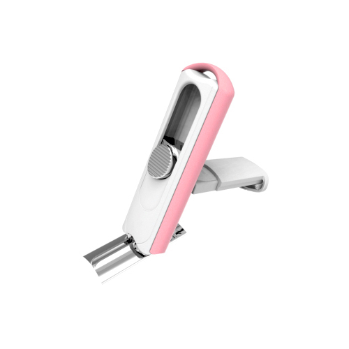 Carimbo de Bolso Premium Bt20 Branco com Borda Rosa Placa Texto Retangular 14x38mm