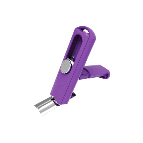 Carimbo de Bolso Premium Bt20 Violeta Placa Texto Retangular 14x38mm