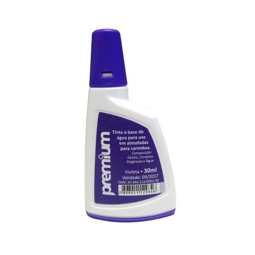 Tinta Premium Violeta para Carimbo Automático Frasco 30ml