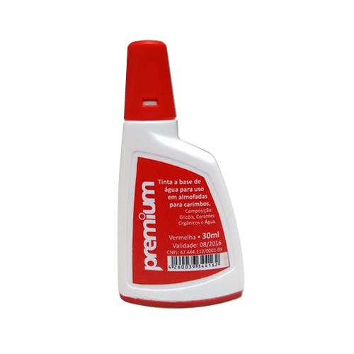 Tinta Premium Vermelha para Carimbo Automático Frasco 30ml